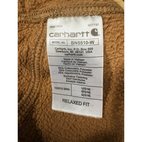 CARHARTT JOGGERS WOMENS LARGE BROWN MIDWEIGHT RELAXED - Picture 5 of 8